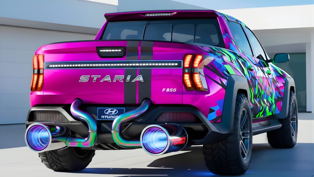 Hyundai Staria Pickup 2026: camioneta futurista con diseño utilitario audaz
